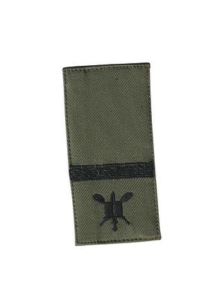 Погон лицеист вице младший сержант военный / армейский шеврон всу, зеленый цвет на пикселе. 10 см * 5 см