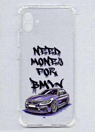 Чехол с утолщёнными углами на samsung galaxy a07 (a075) хочу бмв (принт 386)