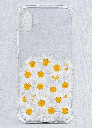 Чохол з потовщеними кутами на samsung galaxy a04e (a042) букет ромашок (принт 40)