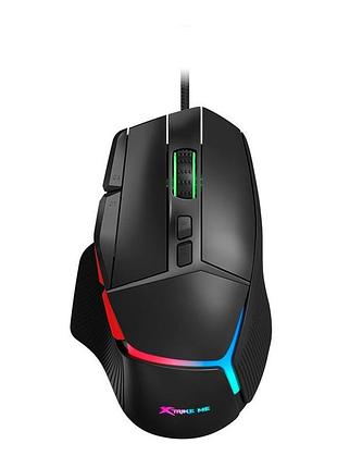 Мышка проводная игровая xtrike me gm-415 на 800-8000dpi 9 клавиш с rgb подсветкой