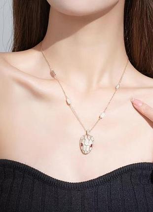 Колье булгари serpenti ruby люкс качество