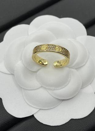 Кільце картьє love pavé gold lux ​​люкс якість