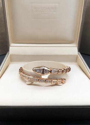 Браслет bvlgari serpenti rose gold lux