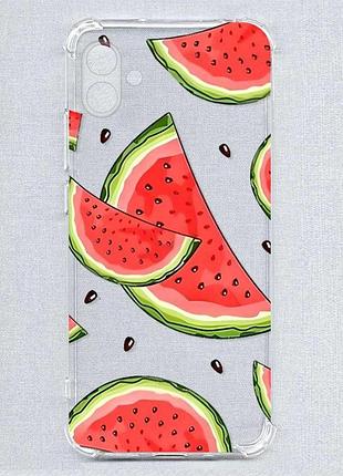 Чохол з потовщеними кутами на samsung galaxy a07 (a075) скибки кавуна (принт 342)