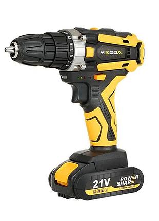 Аккумуляторный шуруповерт yikoda fm21-1 21v мощный беспроводной инструмент для ремонта и монтажа for home