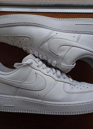 Кроссовки мужские nike air force 1 low 07 white cw2288-111 оригинал р.43 белые натуральная кожа