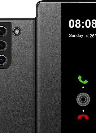 Чехол для мобильного телефона samsung galaxy s24. чехол s view, кожаный флип-чехол clear view для samsung s24