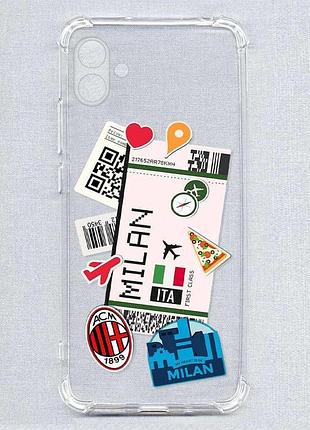 Чехол с утолщёнными углами на samsung galaxy a04e (a042) путешествия. италия (принт 325)