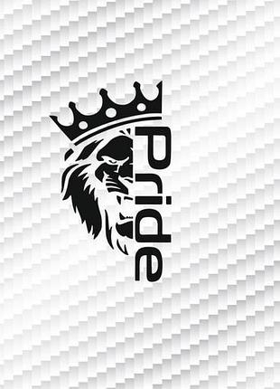 37 см чорна без фону висота наклейки авто автомобіль кузов pride лев акустика прайд