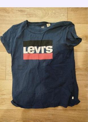 Футболка levi's синяя размер m