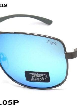 Чоловічі сонцезахисні окуляри eagle polarized ea2820 c.05p з поляризацією і флексами, дзеркальні