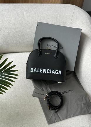 Сумка баленсиага black grained leather ville top handle bag
