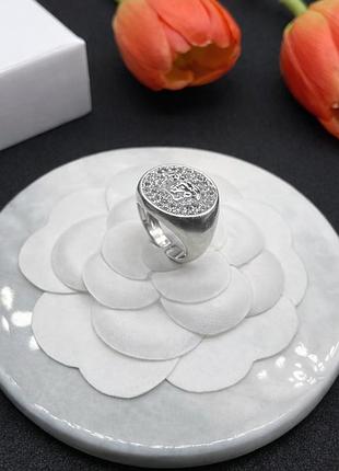 Кільце версаче medusa crystal signet люкс якість