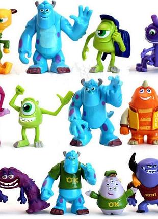 Набор фигурок университет монстров monsters university – 12 шт