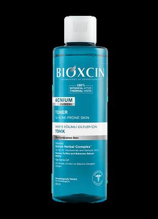 Себорегулюючий тонік для обличчя проти акне bioxcin – матуючий ефект та звуження пор, 200мл
