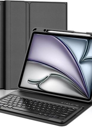 Чехол-клавиатура iveoppe для ipad air 13 дюймов (m2 2024/m3 2025) — клавиатура с британской раскладкой для