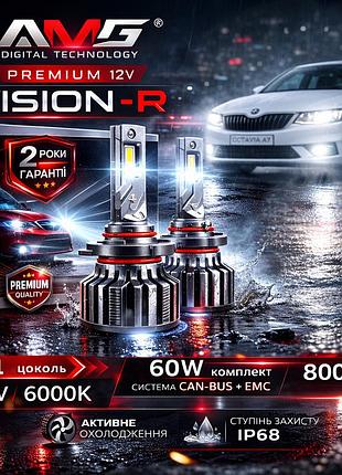 Штатные led лампы h1 светодиодные vision-r h1 яркости света 60w 5500k 8000lm 12v canbus пассивное охлаждение