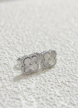 Сережки ван кліф van cleef clover люкс якість