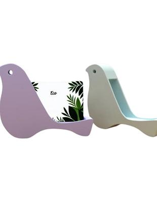 Держатель визиток органайзер для офиса рабочего стола birdie business card holder office desk 3d печать
