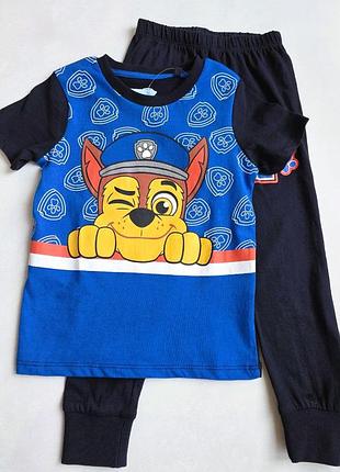 Дитяча піжама з коротким рукавом paw patrol 98-104 см для хлопчиків