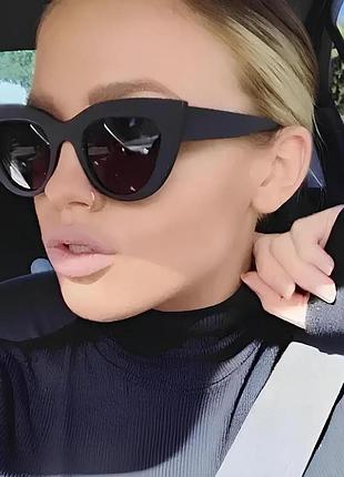 Стильные черные солнцезащитные очки resteq cat eye с защитой от ультрафиолета и модным дизайном for home