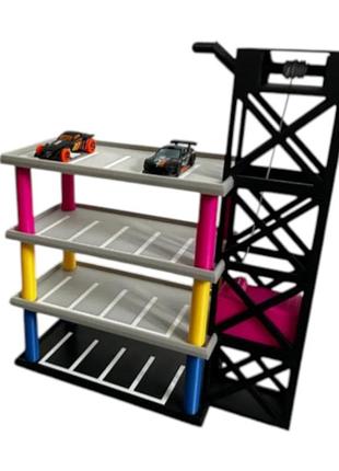 Модульная парковочная башня для автомобилей хот вилс hot wheels 3d печать