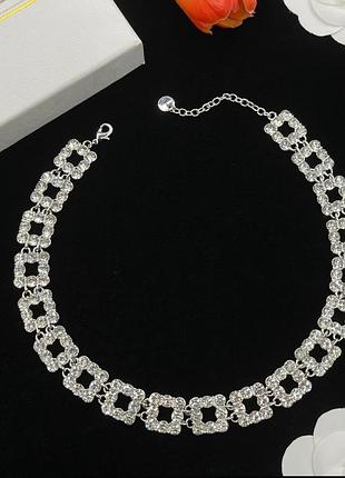 Кольє міу міу crystal square choker люкс якість