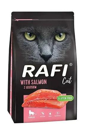 Сухой корм для стерилизованных котов rafi cat sterilized с лососем 7 кг