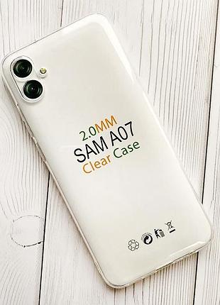 Прозрачный силиконовый чехол на samsung galaxy a07 (a075)