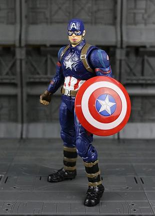 Фигурка капитана америки 17 см — классическая статуэтка captain america из мстителей (avengers), коллекционная игрушка супергероя
