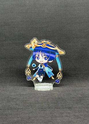 Акриловая коллекционная фигурка геншин импакт - genshin impact chibi скарамучча 10 см