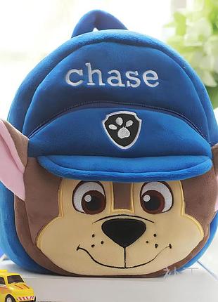 Детский рюкзак paw patrol resteq гонщик chase рюкзак щенячий патруль для садика 23 см для детей 2-4 лет for home