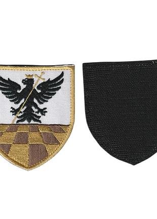 Шеврон військовий / армійський,242 загальновійськовий полігон , на липучці, на білому, зсу. 7см * 8 см