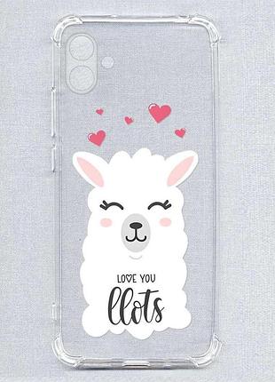 Чохол з потовщеними кутами на samsung galaxy a04e (a042) лама (принт 94)