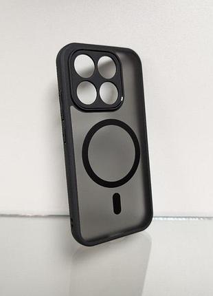 Чехол для xiaomi 17 / сяоми 17, bq case magsafe, противоударный, полупрозрачный, черный