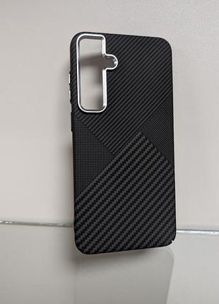 Чехол для samsung s24 plus / самсунг с24 плюс pitaka style, magsafe, накладка, поликарбонат, гладкий, черный