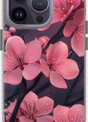 Чехол на iphone 14 pro max пурпурная сакура "6075pc-2667-2448"