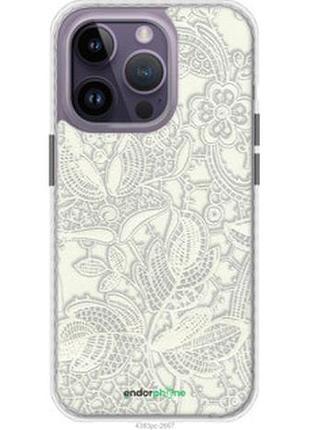 Чохол на iphone 14 pro max біле мереживо "4383pc-2667-2448"