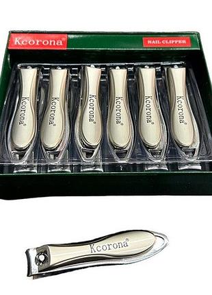 Кусачки для нігтів kcorona 8001g-2 срібло modern home style