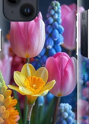 Чохол на iphone 14 весняні квіти "6058m-2648-2448"