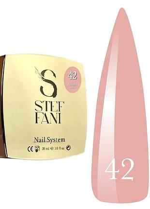 Гель для ногтей steffani builder gel 42 (капучино), моделирующий uv/led профессиональный, 30ml