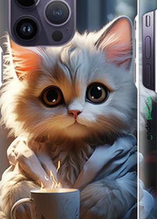 Чехол на iphone 14 pro max white cat "5646m-2667-2448"