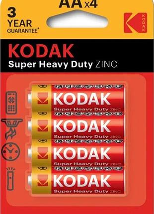 Батарейка kodak super heavy duty r6/aa солевая блистер 4шт цена за 1шт , продажа по блистерам modern home style