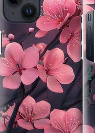 Чохол на iphone 14 пурпурова сакура "6075m-2648-2448"