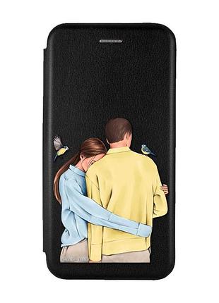 Чохол-книжка чорний з малюнком на samsung galaxy a57 українська пара (принт 14)
