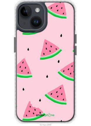 Чехол на iphone 14 розовый арбуз "4314pc-2648-2448"