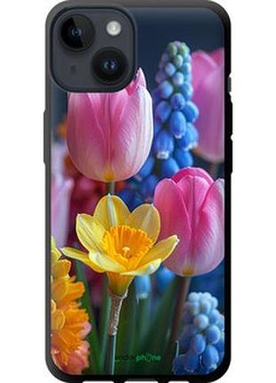 Чохол на iphone 14 весняні квіти "6058b-2648-2448"