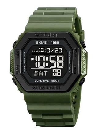 Часы наручные skmei 1988ag, army green, 10281 modern home style