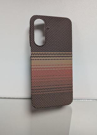 Чохол для samsung a17 / самсунг а17 pitaka style, накладка, полікарбонат, гладкий, коричневий