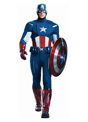 Пластиковая ростовая фигура ростовая фигура капитан америка (captain america) №2 1800 мм